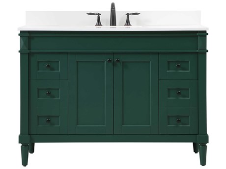 Elegant Lighting Bennett Black 48" Vanity with Backsplash