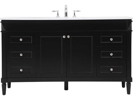 Elegant Lighting Bennett Black / Brushed Nickel 60" Vanity