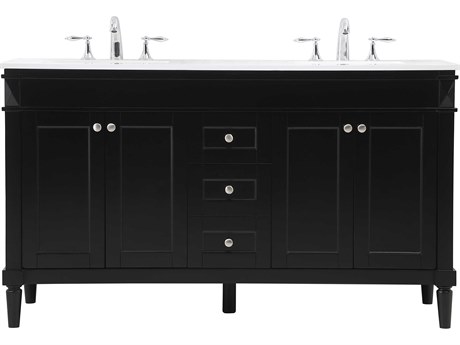 Elegant Lighting Bennett Black / Brushed Nickel 60" Vanity