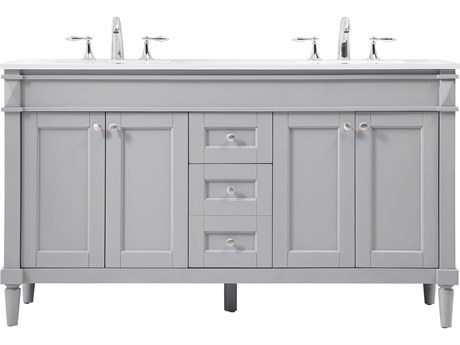 Elegant Lighting Bennett Grey / Brushed Nickel 60" Vanity