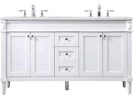 Elegant Lighting Bennett White / Brushed Nickel 60" Vanity