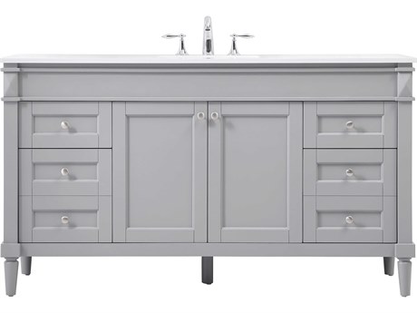 Elegant Lighting Bennett Grey / Brushed Nickel 60" Vanity