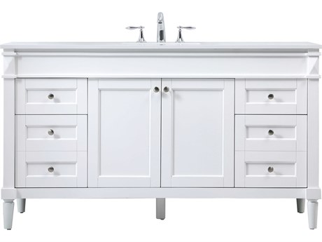 Elegant Lighting Bennett White / Brushed Nickel 60" Vanity
