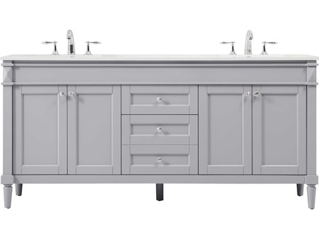 Elegant Lighting Bennett Grey / Brushed Nickel 72" Vanity