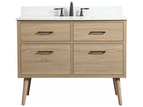 Elegant Lighting Boise Mango Wood 42" Vanity with Backsplash