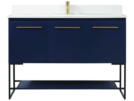 Elegant Lighting Sloane Blue 48" Vanity with Backsplash