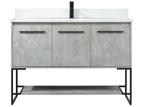 Elegant Lighting Sloane Concrete Grey 48" Vanity with Backsplash