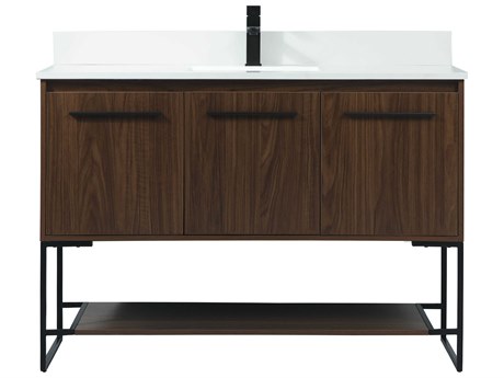 Elegant Lighting Sloane Walnut 48" Vanity with Backsplash