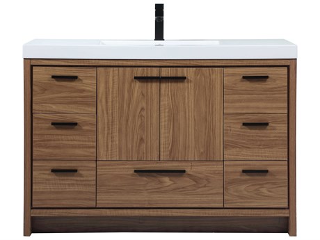 Elegant Lighting Wyatt Walnut Brown 48" Vanity
