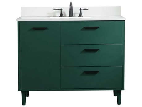 Elegant Lighting Baldwin Green 42" Vanity with Backsplash