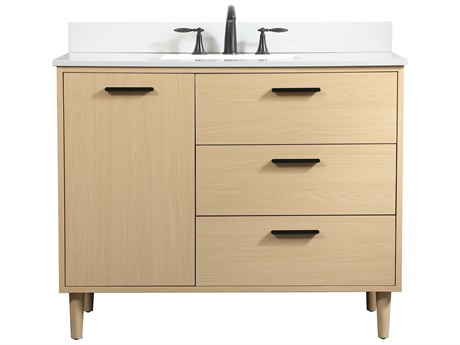 Elegant Lighting Baldwin Maple 42" Vanity with Backsplash