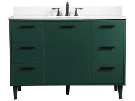 Elegant Lighting Baldwin Green 48" Vanity with Backsplash