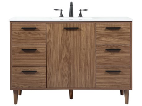 Elegant Lighting Baldwin Walnut Brown 48" Vanity