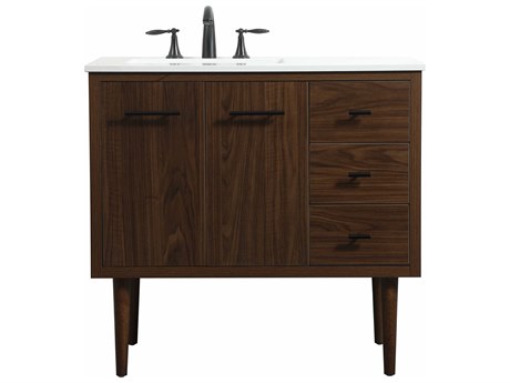 Elegant Lighting Cyrus Walnut 36" Vanity