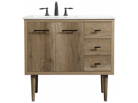 Elegant Lighting Cyrus Natural Oak 36" Vanity
