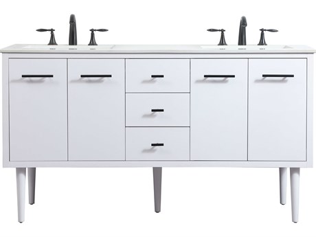 Elegant Lighting Cyrus White 60" Vanity