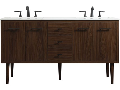 Elegant Lighting Cyrus Walnut 60" Vanity