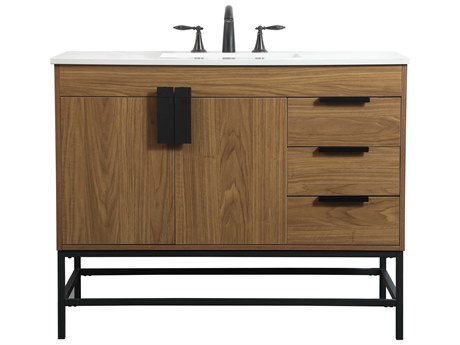 Elegant Lighting Eugene Walnut Brown 42" Vanity