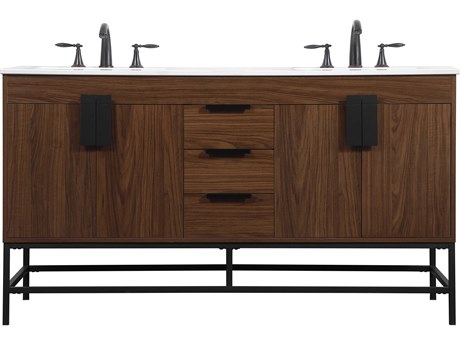 Elegant Lighting Eugene Walnut 60" Vanity