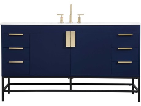 Elegant Lighting Eugene Blue 60" Vanity