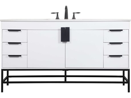 Elegant Lighting Eugene White 60" Vanity