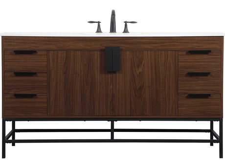 Elegant Lighting Eugene Walnut 60" Vanity