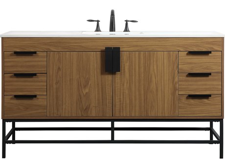 Elegant Lighting Eugene Walnut Brown 60" Vanity
