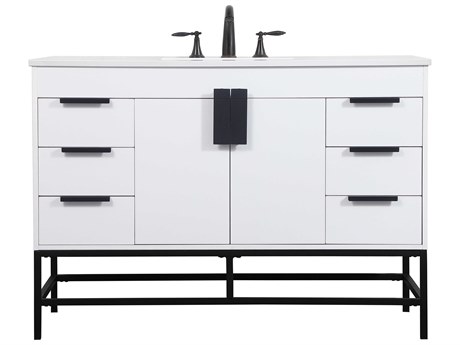 Elegant Lighting Eugene White 48" Vanity