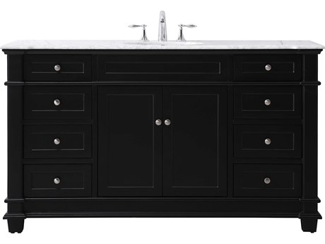 Elegant Lighting Wesley Black 60" Vanity