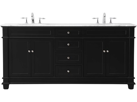 Elegant Lighting Wesley Black 72" Vanity