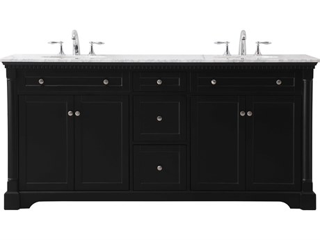 Elegant Lighting Clarence Black 72" Vanity