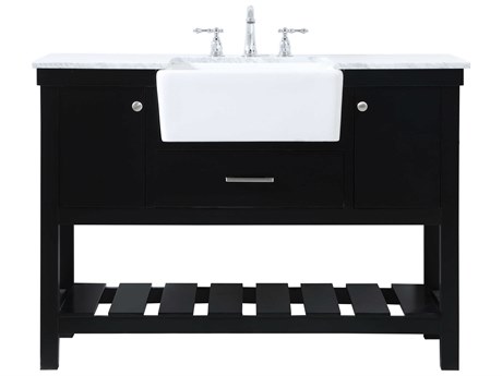 Elegant Lighting Clement Black / Brushed Nickel 48" Vanity