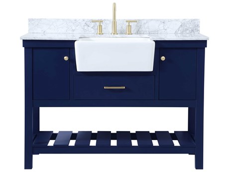 Elegant Lighting Clement Blue 48" Vanity with Backsplash