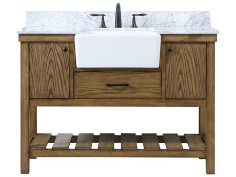 Elegant Lighting Clement Driftwood 48" Vanity with Backsplash