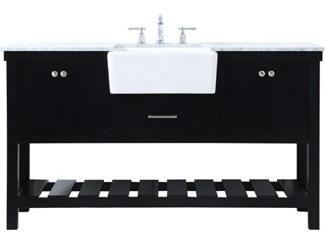 Elegant Lighting Clement Black / Brushed Nickel 60" Vanity