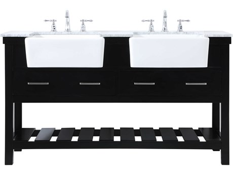 Elegant Lighting Clement Black / Brushed Nickel 60" Vanity