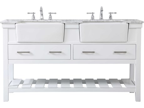 Elegant Lighting Clement White 60" Vanity