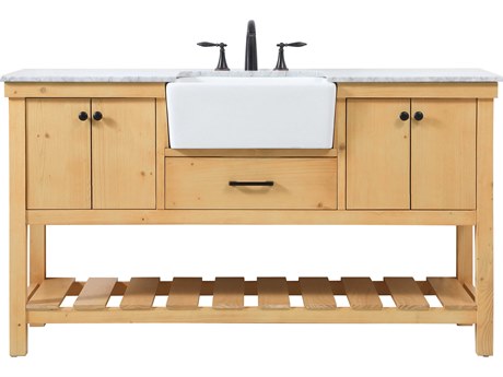 Elegant Lighting Clement Natural Wood 60" Vanity