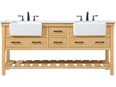Elegant Lighting Clement Natural Wood 72" Vanity