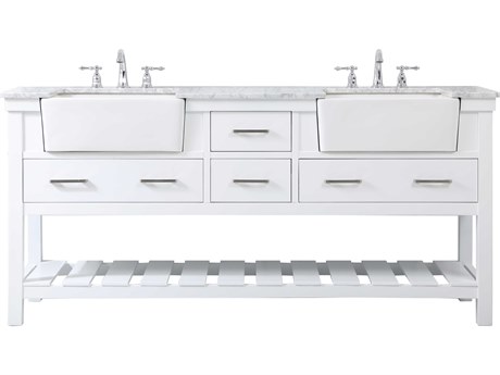 Elegant Lighting Clement White 72" Vanity