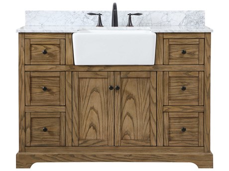 Elegant Lighting Franklin Driftwood 48" Vanity with Backsplash