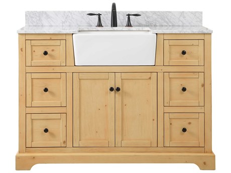 Elegant Lighting Franklin Natural Wood 48" Vanity with Backsplash
