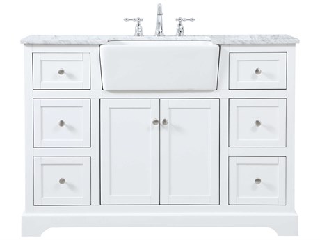 Elegant Lighting Franklin White 48" Vanity
