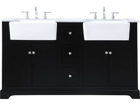Elegant Lighting Franklin Black / Brushed Nickel 60" Vanity