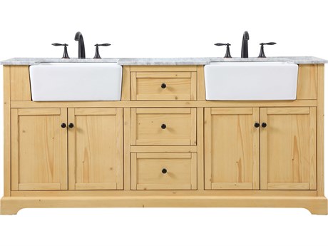 Elegant Lighting Franklin Natural Wood 72" Vanity