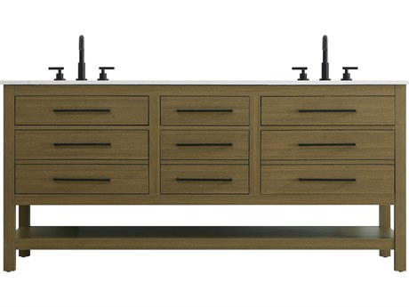 Elegant Lighting Karson Chestnut Brown Vanity