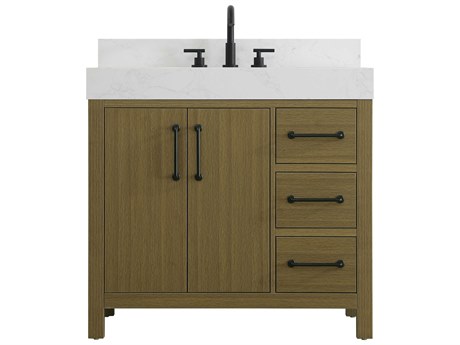 Elegant Lighting Nathan Chestnut Brown Vanity
