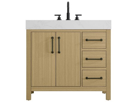 Elegant Lighting Nathan Honey Brown Vanity