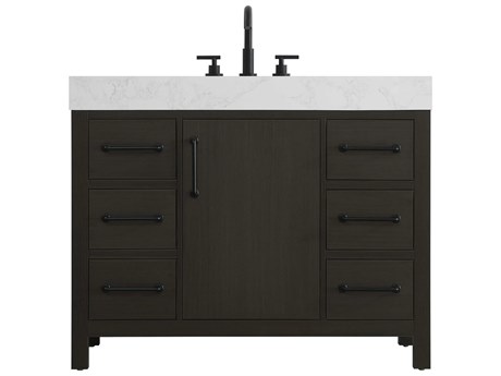 Elegant Lighting Nathan Mocha Brown Vanity