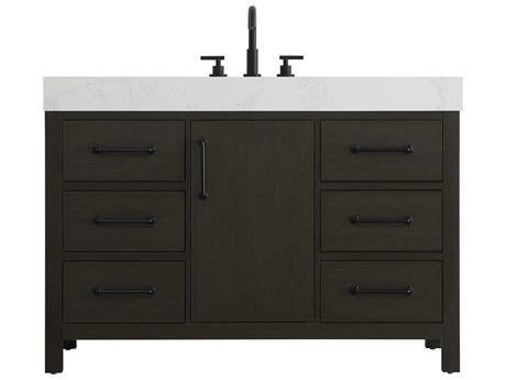 Elegant Lighting Nathan Mocha Brown Vanity